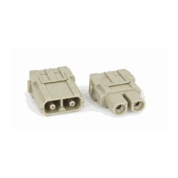 Insert HM modulaire, Raccordement à vis axiale, femelle, 2 pin, 40A, Polycarbonate 